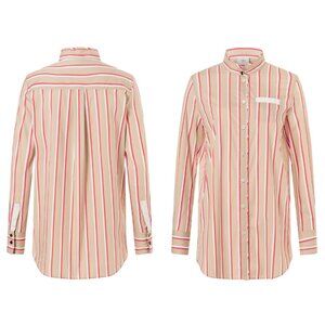 Bogner Giulia Light Almond Stripe Button Down